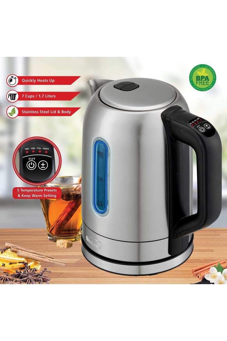 Electric Kettle, Alternate, color, Black