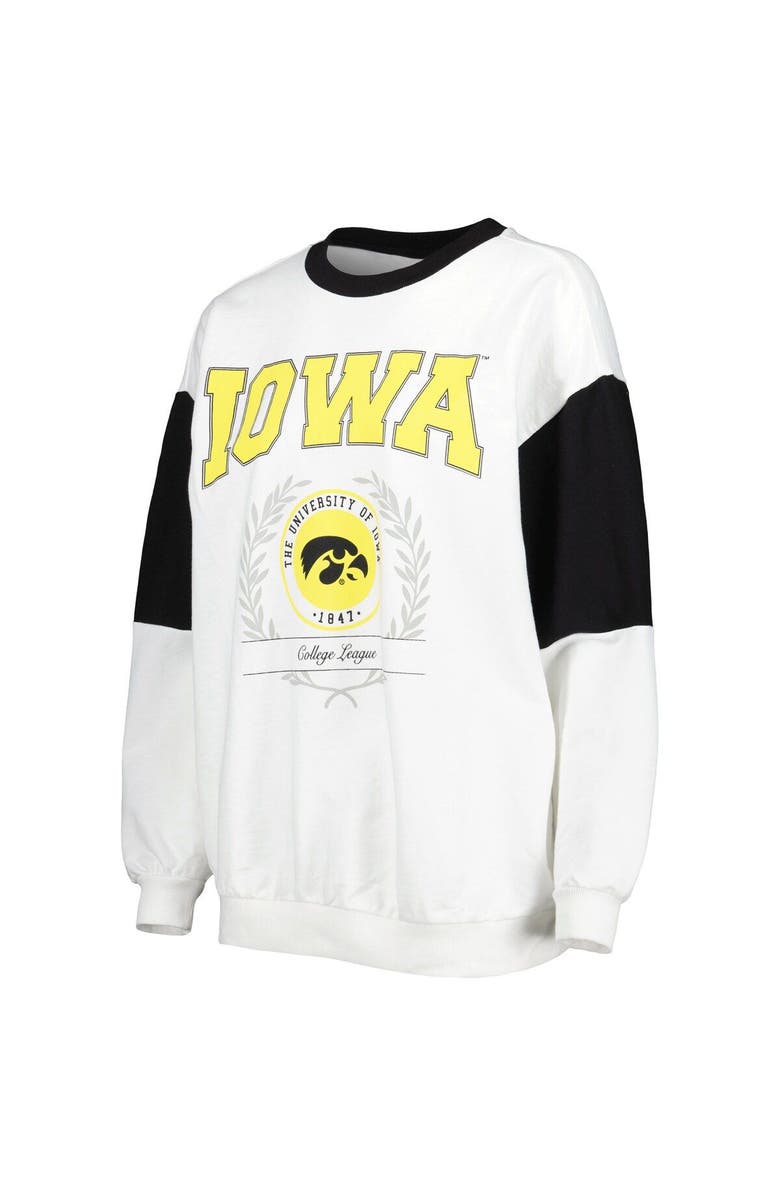 GAMEDAY COUTURE Women's Gameday Couture White Iowa Hawkeyes It's A Vibe Dolman Pullover Sweatshirt, Alternate, color, White