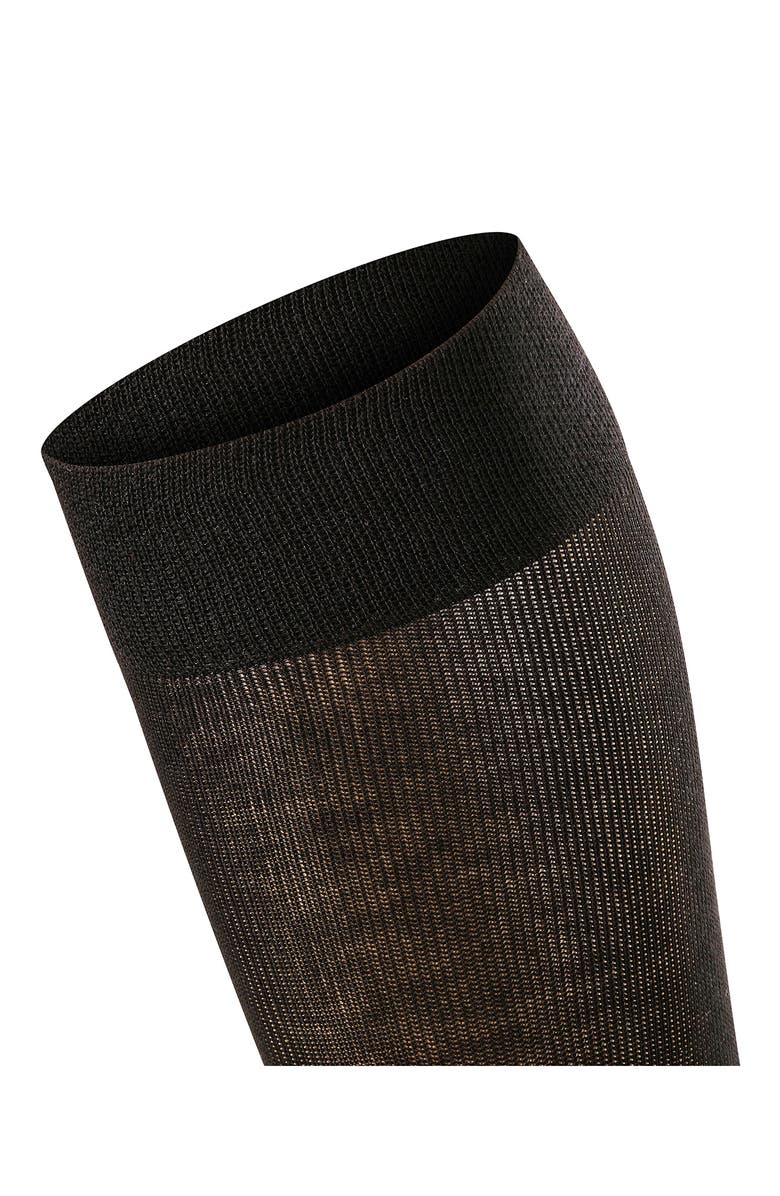 Falke Sensitive London Cotton Blend Knee High Socks, Alternate, color, Black