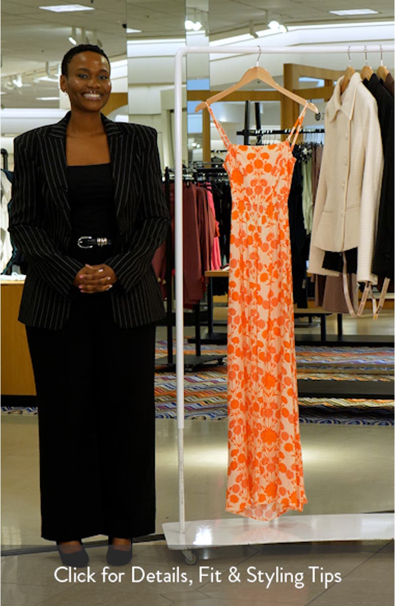 Petal Spell Primavera Lace-Up Back Maxi Cover-Up Sundress, sales video thumbnail