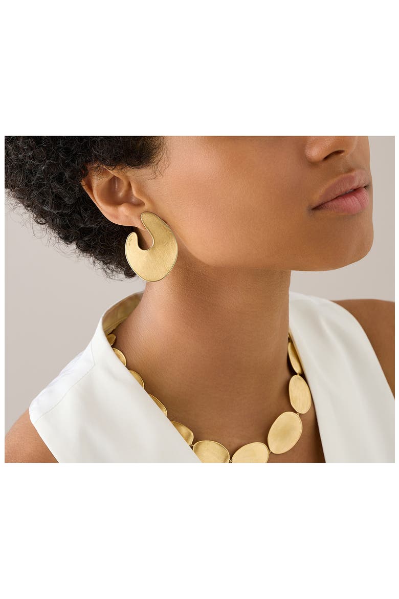 Lunaria Twist Hoop Earrings, Alternate, color, GOLD