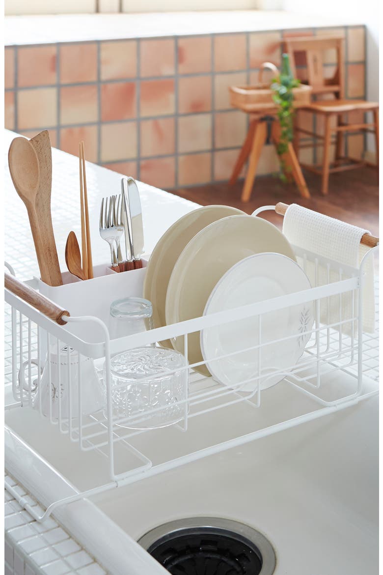 Over the Sink Dish Drainer Rack, Alternate, color, WHITE