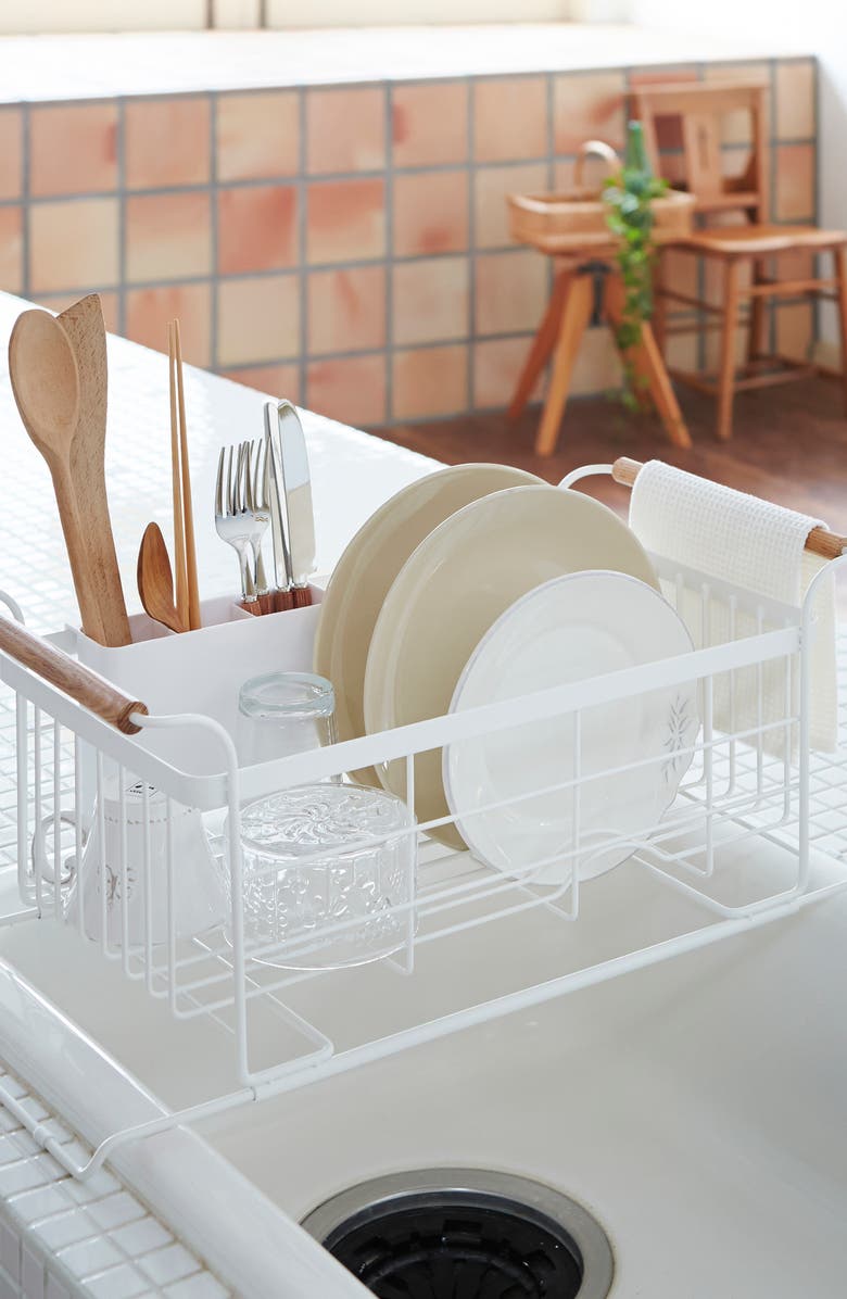 Yamazaki Over the Sink Dish Drainer Rack, Alternate, color, White