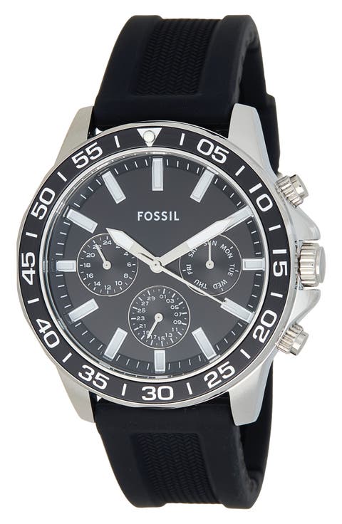 Bannon Multifunction Black Silicone Watch