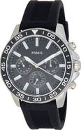 Fossil Bannon Multifunction Black Silicone Watch