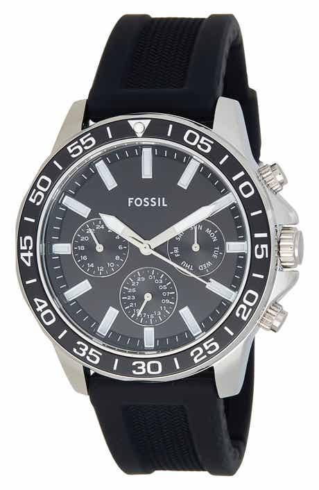 Fossil Bannon Multifunction Black Silicone Watch