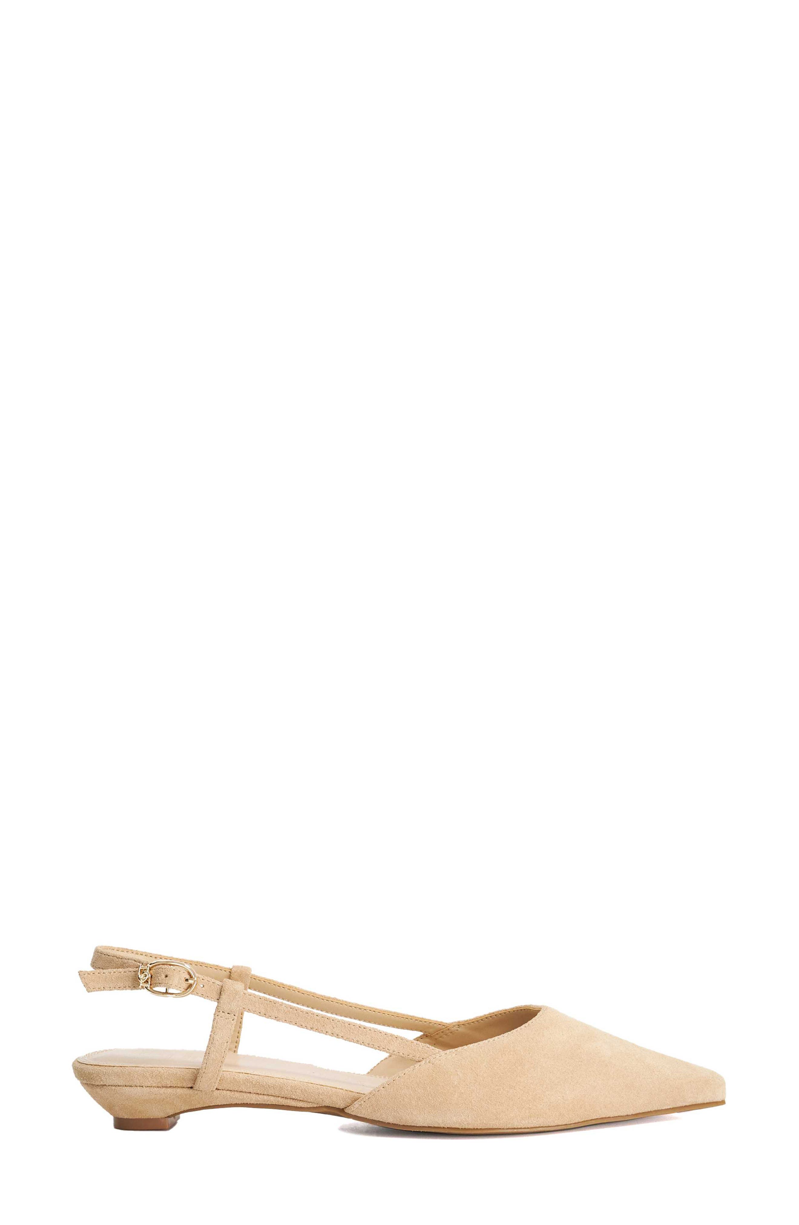 Dune London <p>Homie Leather Slingback Pump (Women)</p>, Alternate, color, Sand