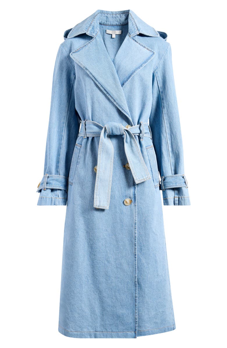 WAYF Denim Trench Coat, Alternate, color,