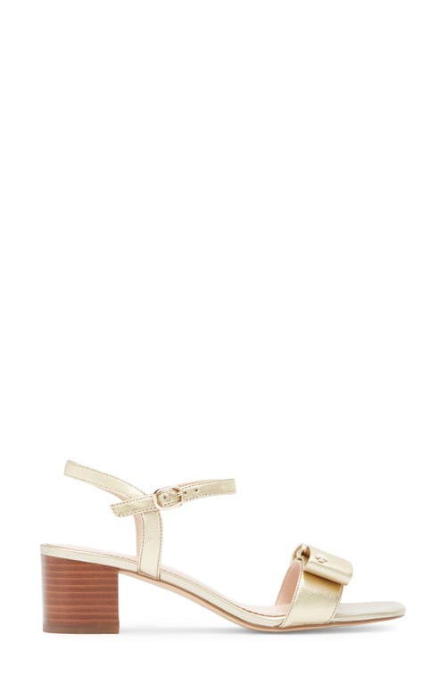 Kate Spade New York Cindy Bow Sandal In Pale Gold
