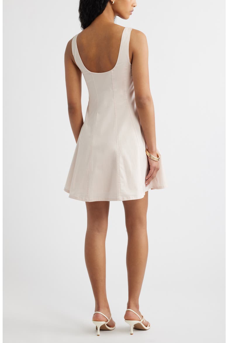Seam Fit & Flare Poplin Minidress, Alternate, color, PINK PEONY BUD