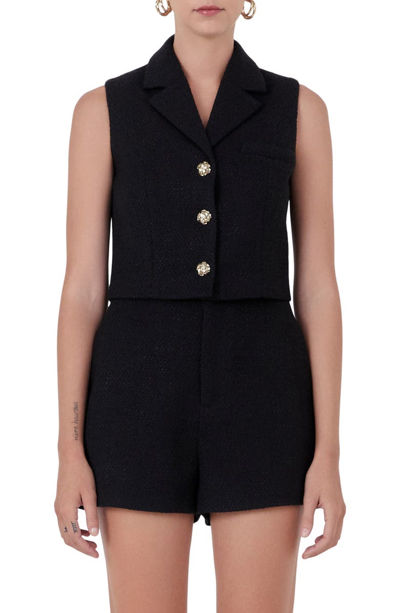 Endless Rose Tweed Vest, Main, color,