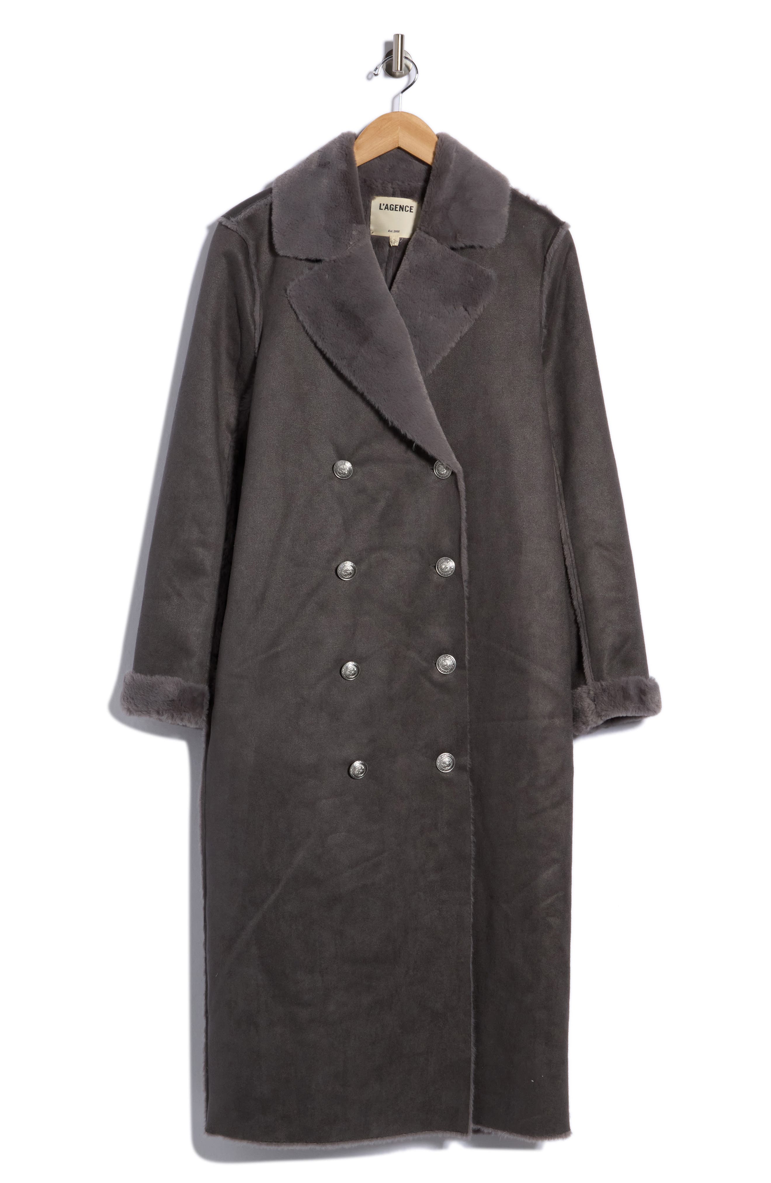 Citron Faux Fur Maxi Coat