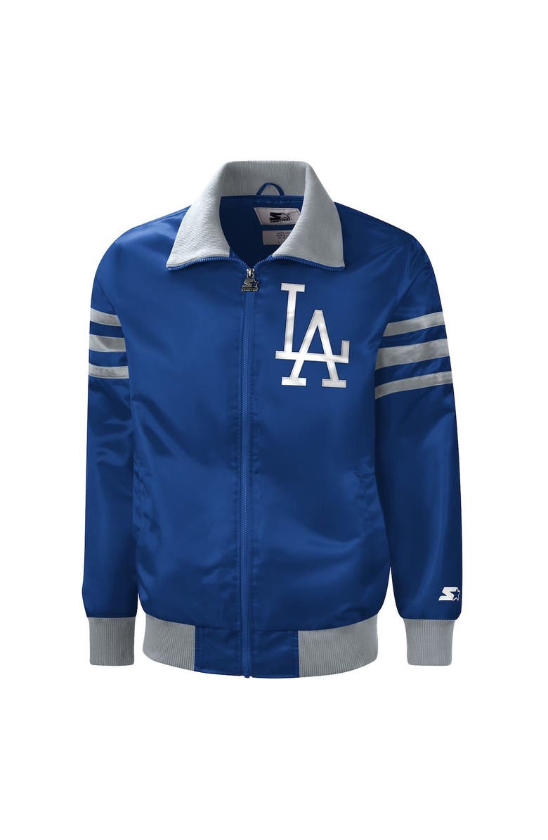 STARTER Men's Starter Royal Los Angeles Dodgers The Captain III Full-Zip Varsity Jacket, Alternate, color,