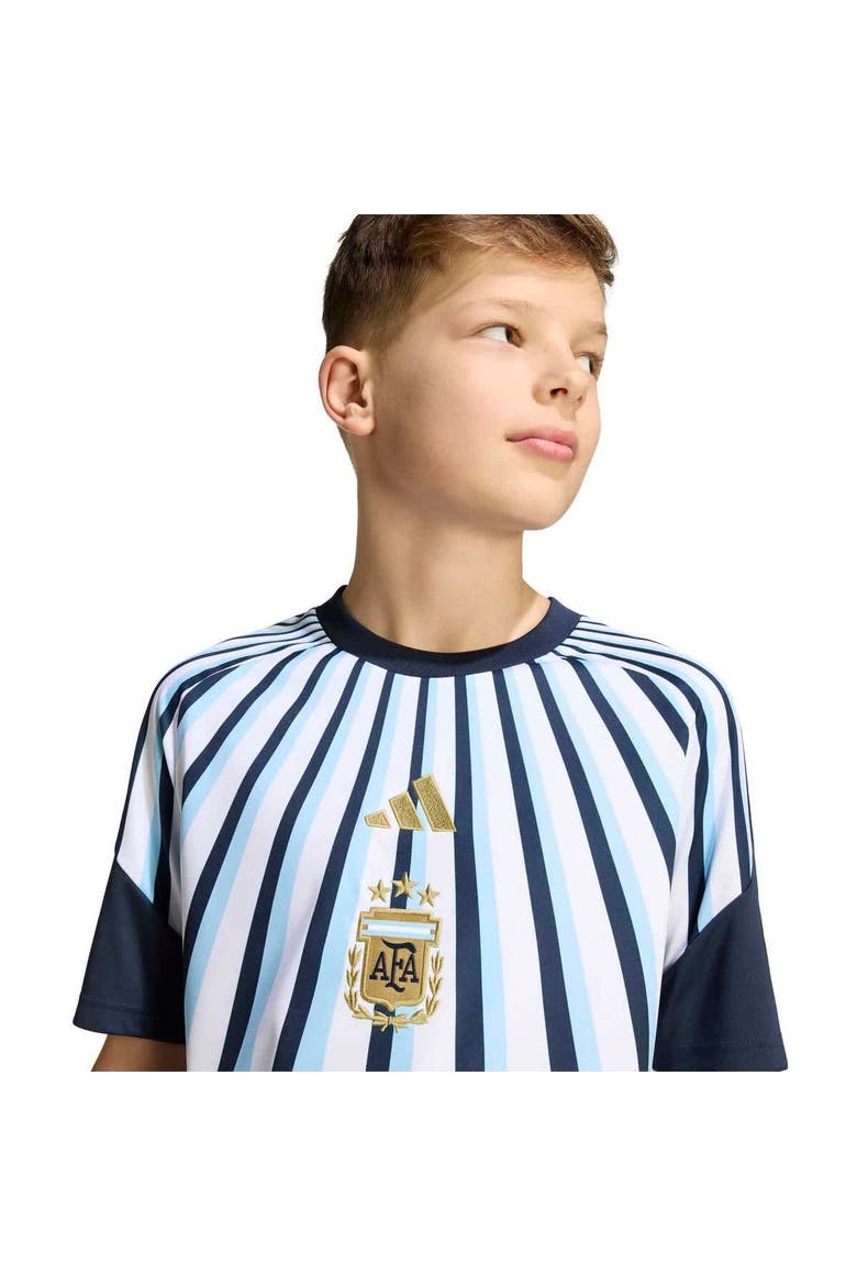 Youth adidas White Argentina National Team 2026 Pre-Match Top, Alternate, color, White