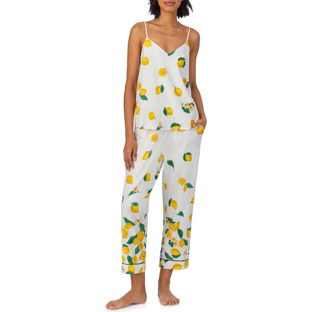 Bedhead Pajamas Stretch Organic Cotton Jersey Crop Pajamas In Main Squeeze Border