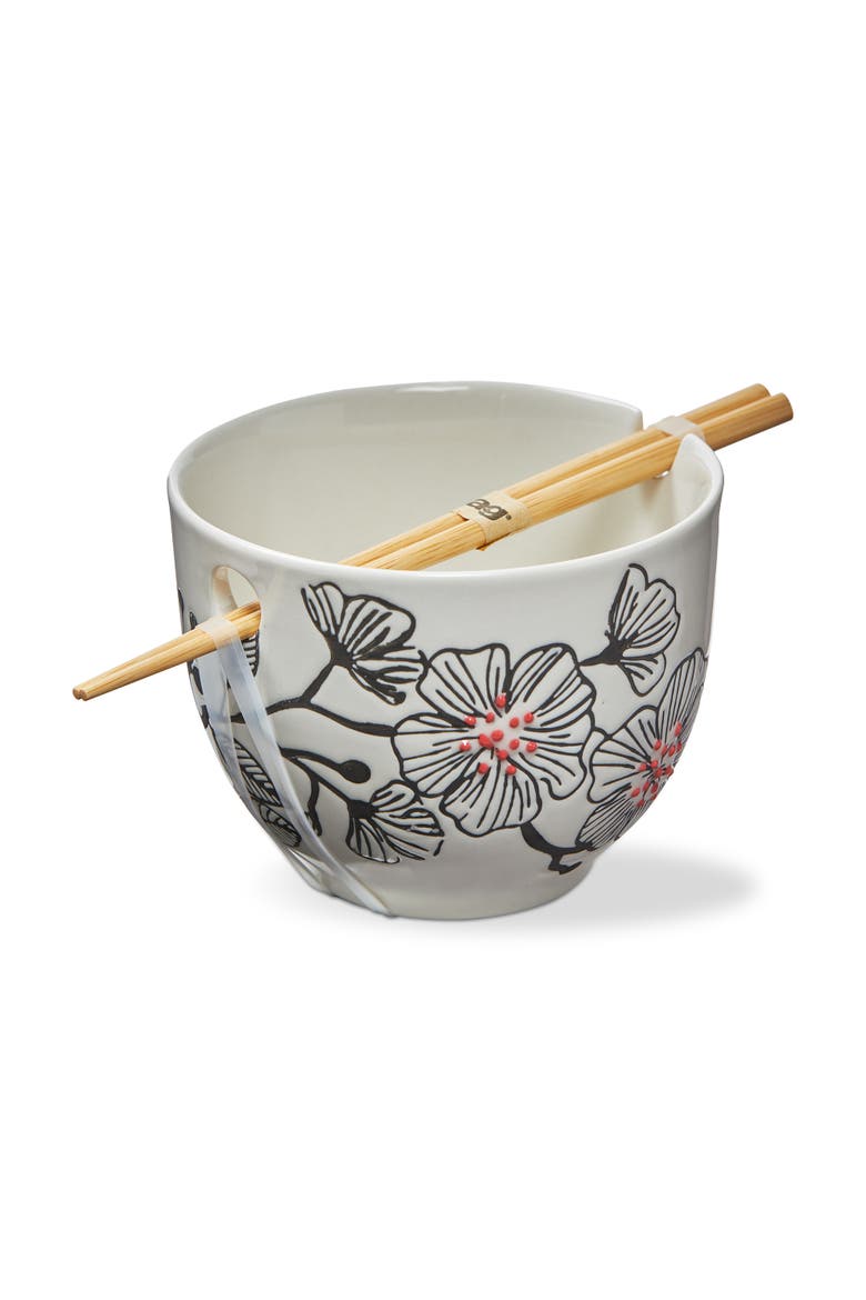 Osaka Noodle Bowl S/2 Black Multi Stoneware Everyday, Main, color, Black
