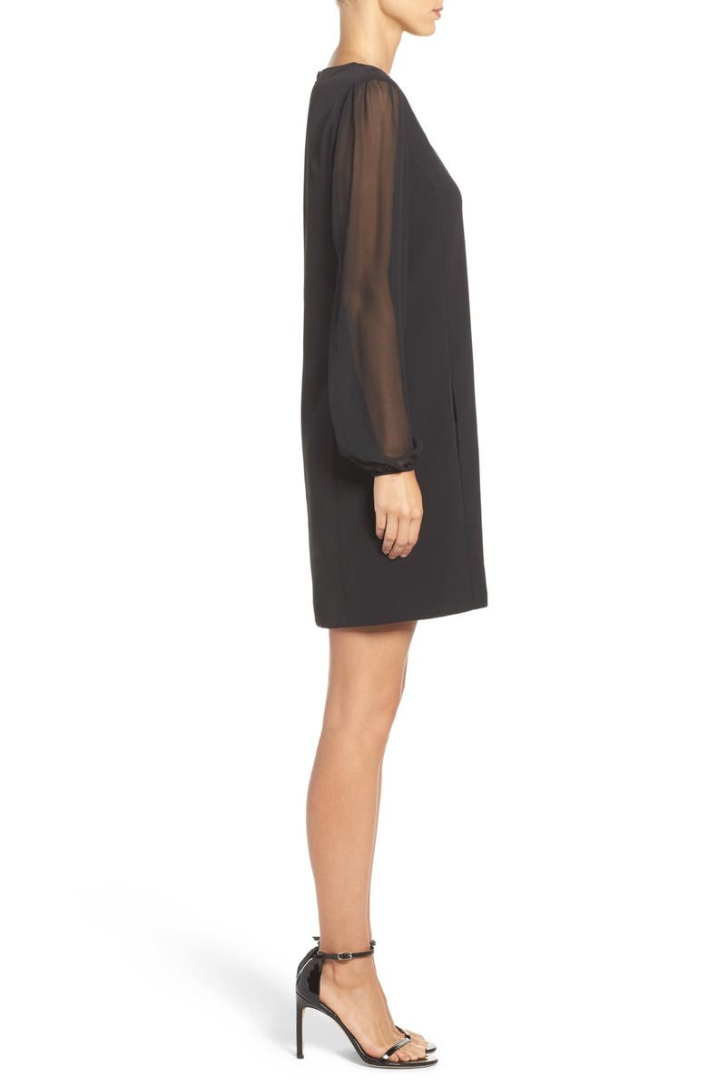 Laundry by Shelli Segal Scroll Neck Shift Dress, Alternate, color, 