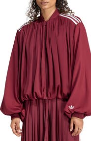 adidas Originals Satin Pleated Track Top
