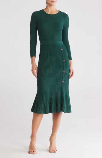 SANDRA DARREN Ribbed Sweater Dress