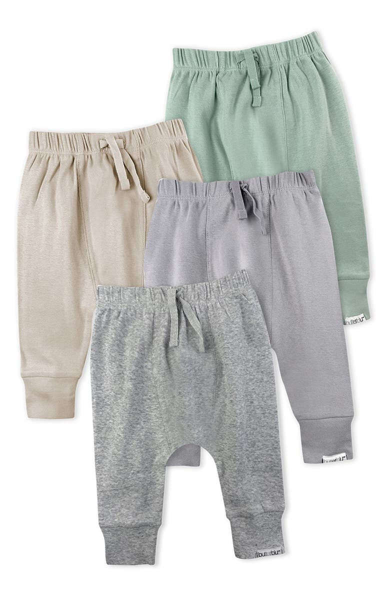 BUTTERBLU Jordan Assorted 4-Pack Organic Cotton Joggers, Main, color, Seafoam