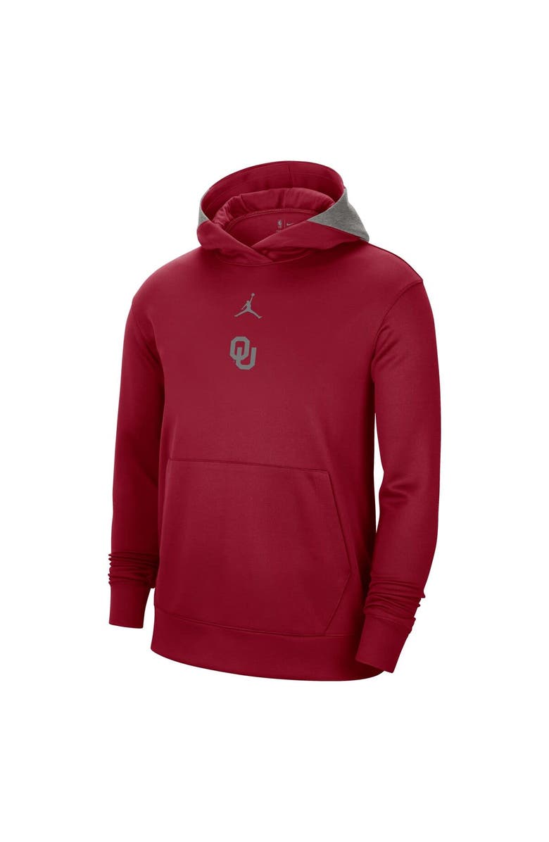 Jordan Brand Men's Jordan Brand Crimson Oklahoma Sooners Team Basketball Spotlight Performance Pullover Hoodie, Alternate, color, 