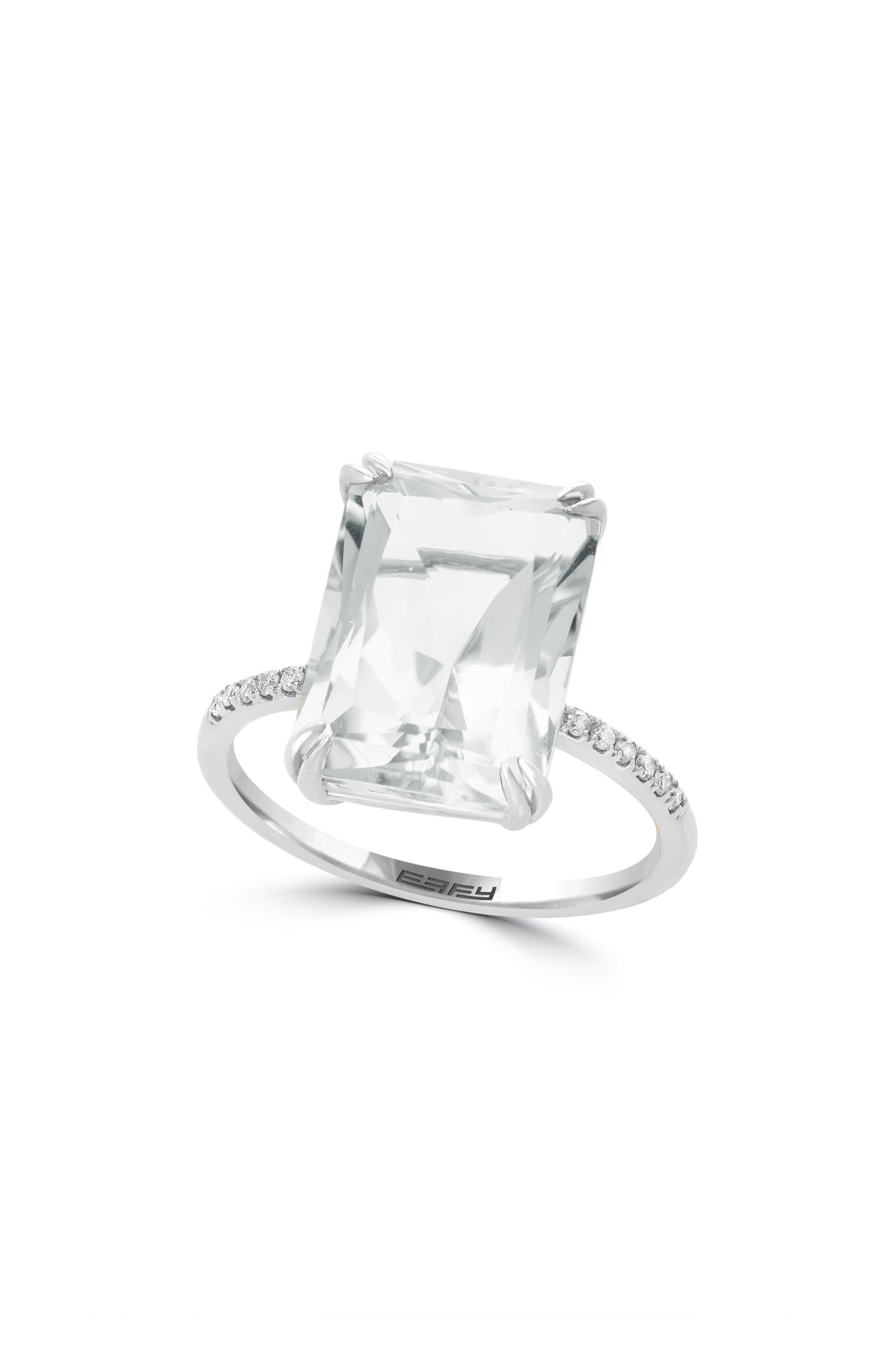 EFFY Diamond & White Topaz Ring