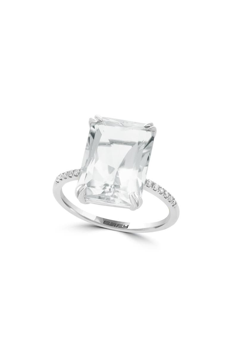 Diamond & White Topaz Ring, Main, color, WHITE
