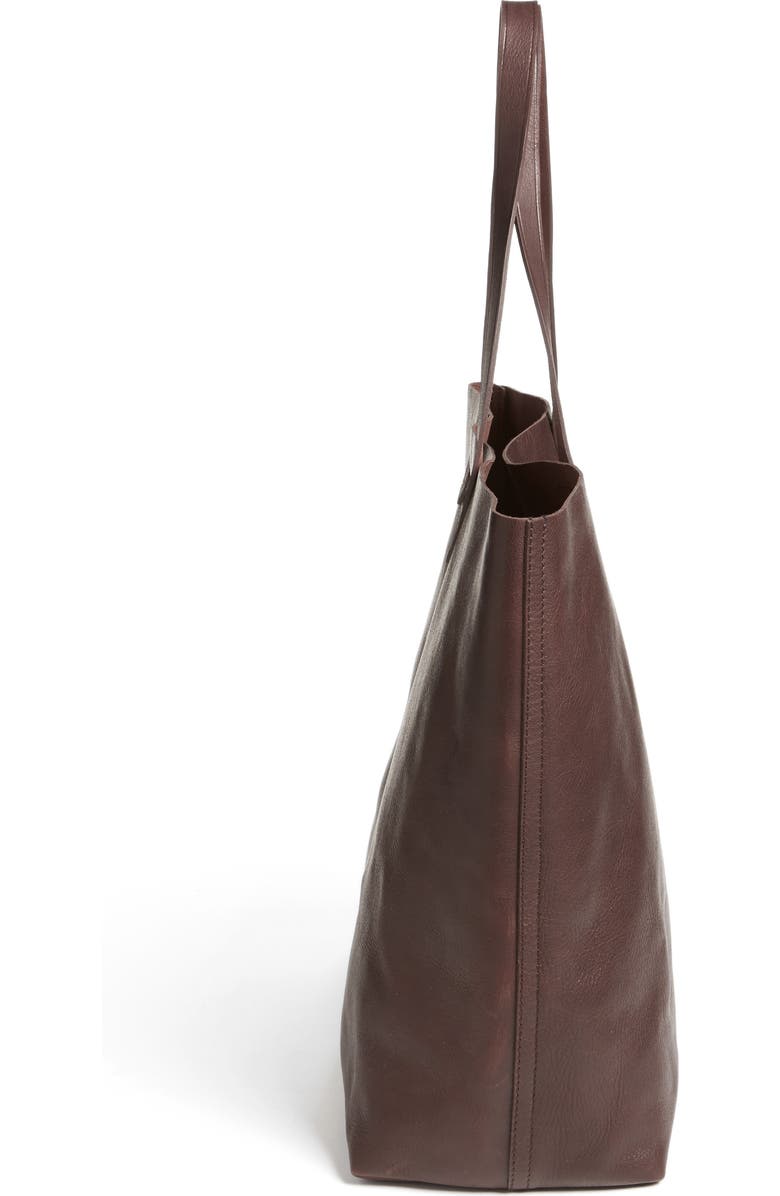 Madewell Transport Leather Tote, Alternate, color, Dark Cocoa