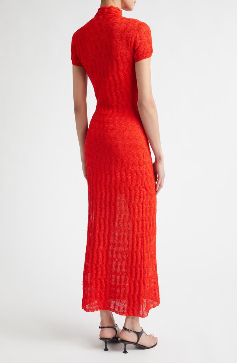 Proenza Schouler Geometric Jacquard Knit Dress, Alternate, color, Vermillion