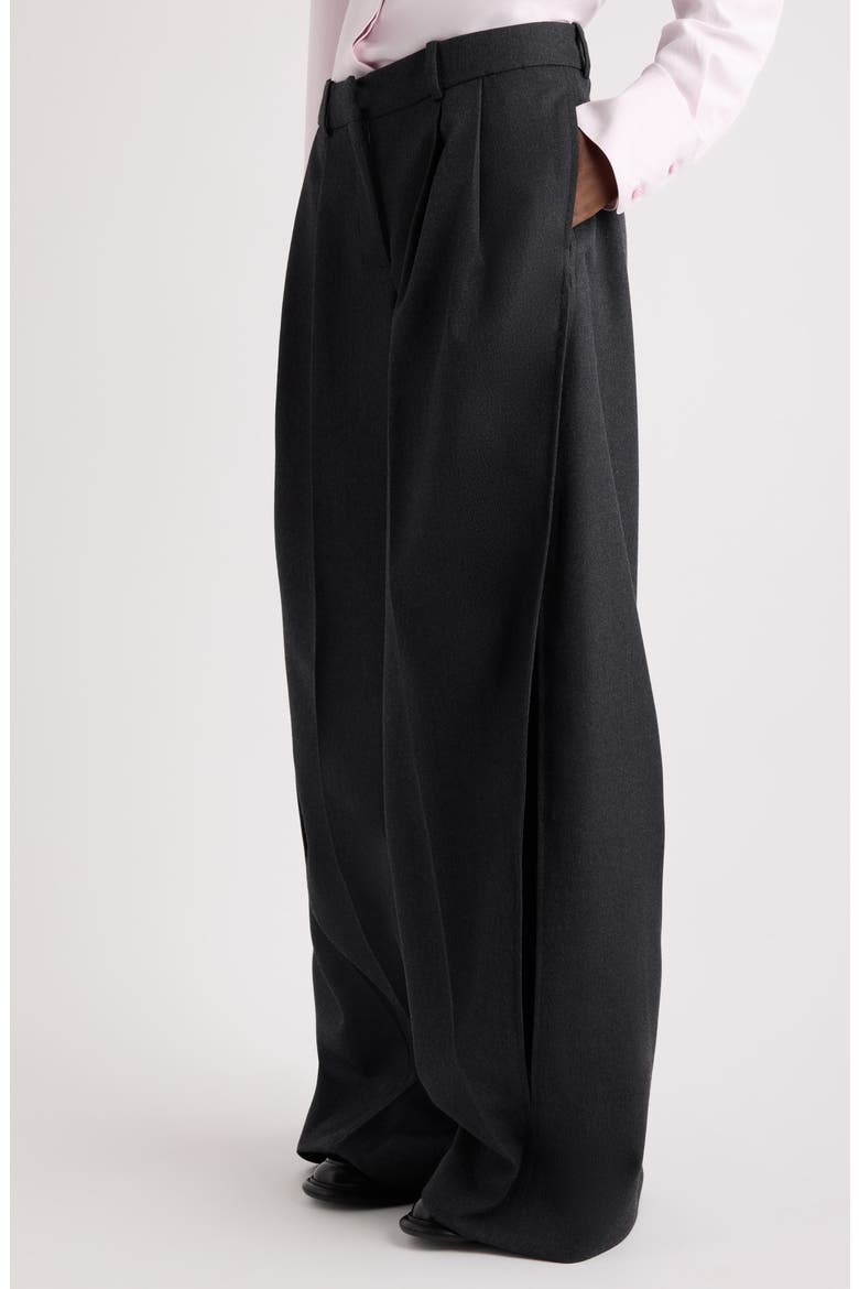 Balloon Wide Leg Wool Pants, Alternate, color, DARK GREY