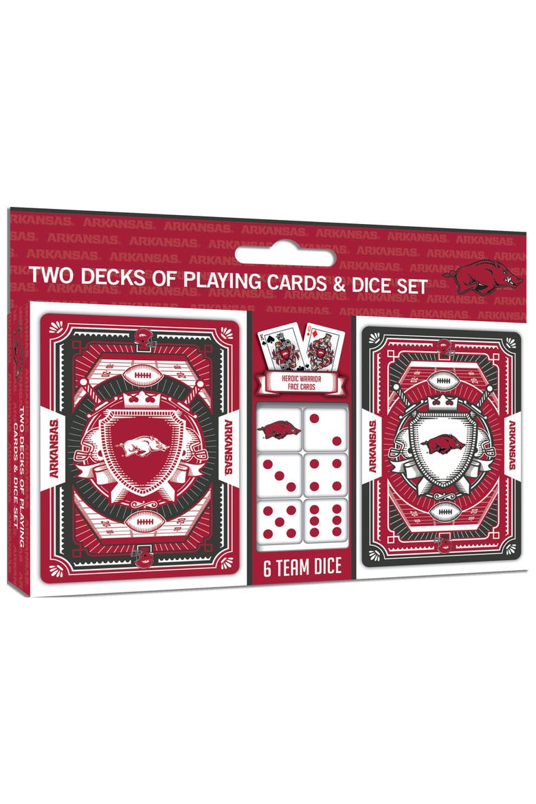 Arkansas Razorbacks Playing Cards & Dice, Main, color, Multicolor