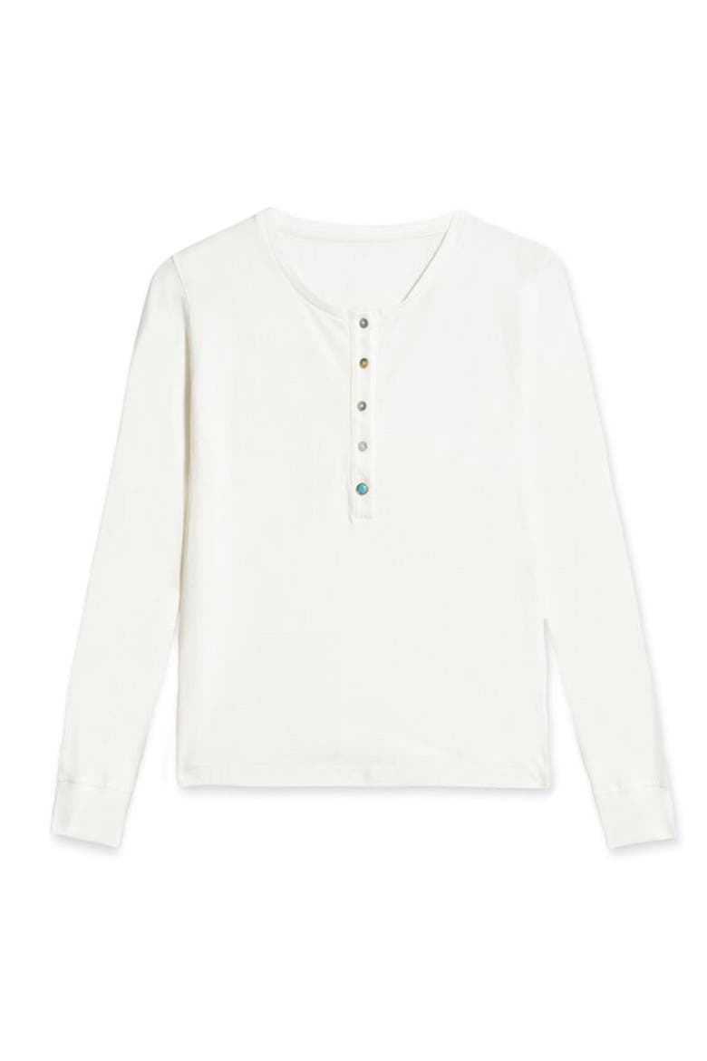 Coralie Long Sleeve Henley T-Shirt, Main, color, WHITE