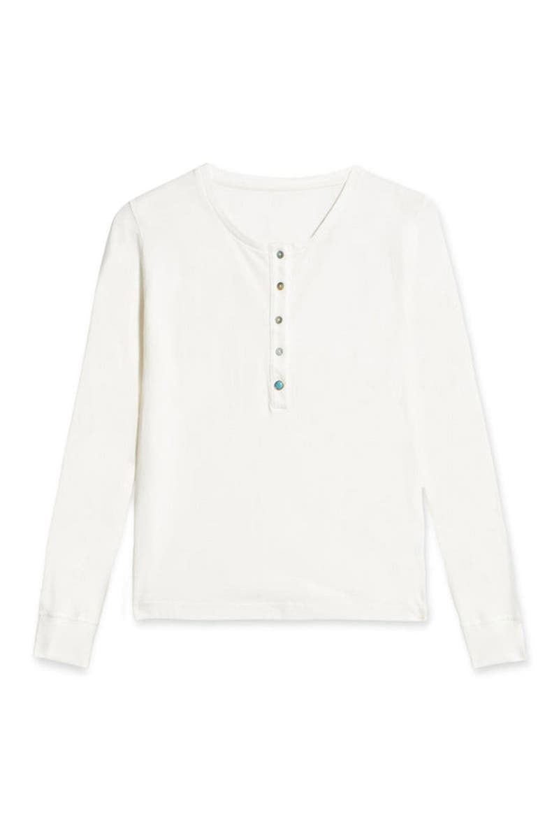 Fortela Coralie Long Sleeve Henley T-Shirt, Main, color, White