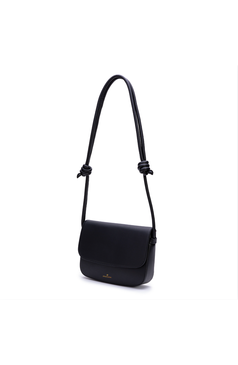 LA PORTEGNA Lucia Shoulder Bag With Sliding Knots, Alternate, color, Black