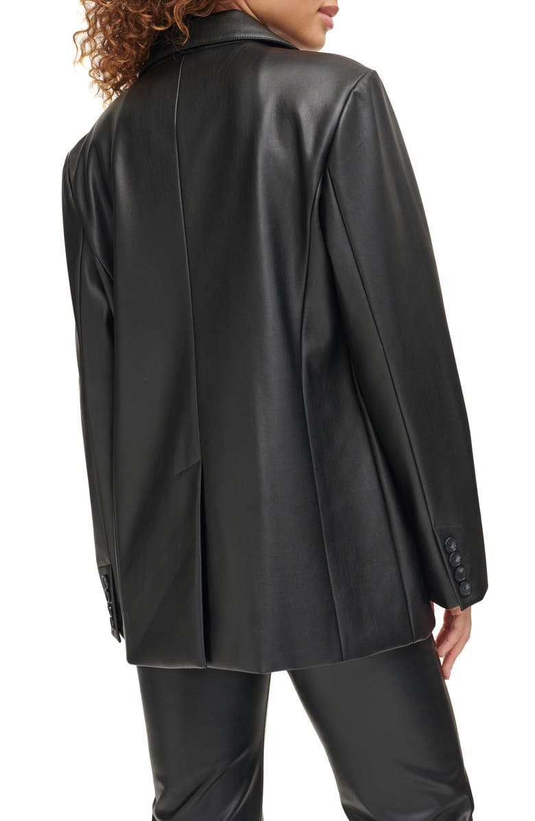 Levi's Faux Leather Blazer, Alternate, color, Black