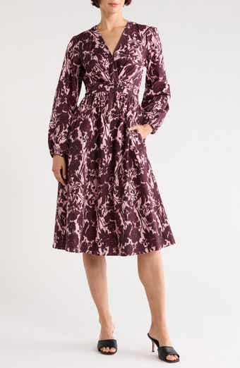 Valerie Twist Front Long Sleeve Dress