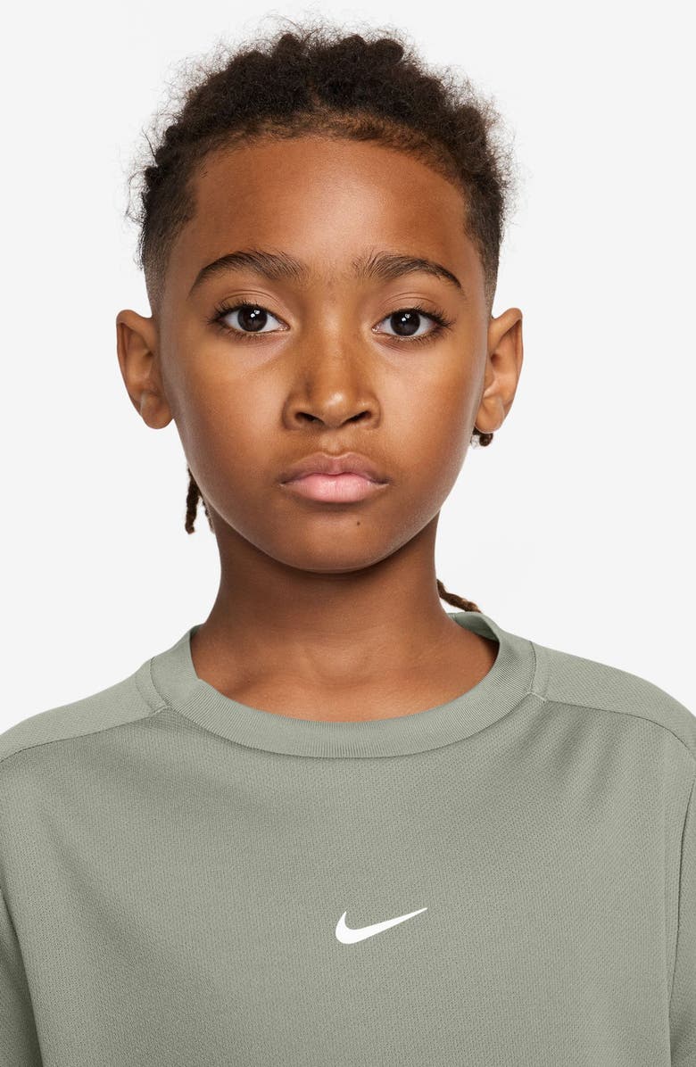 Nike Kids' Dri-FIT Graphic T-Shirt, Alternate, color, Spruce Fog/ White