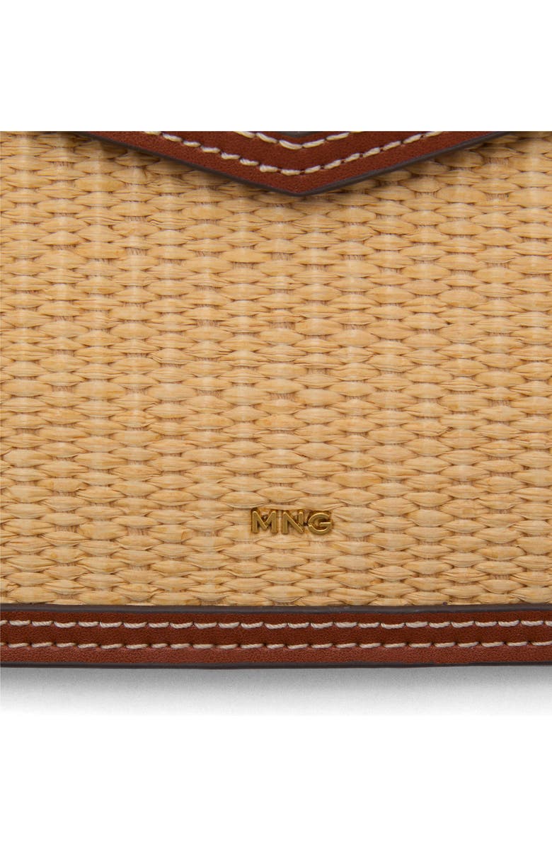 MANGO Raffia Clutch, Alternate, color,