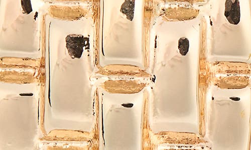 Ettika Quilted Rectangle Earrings In Gold