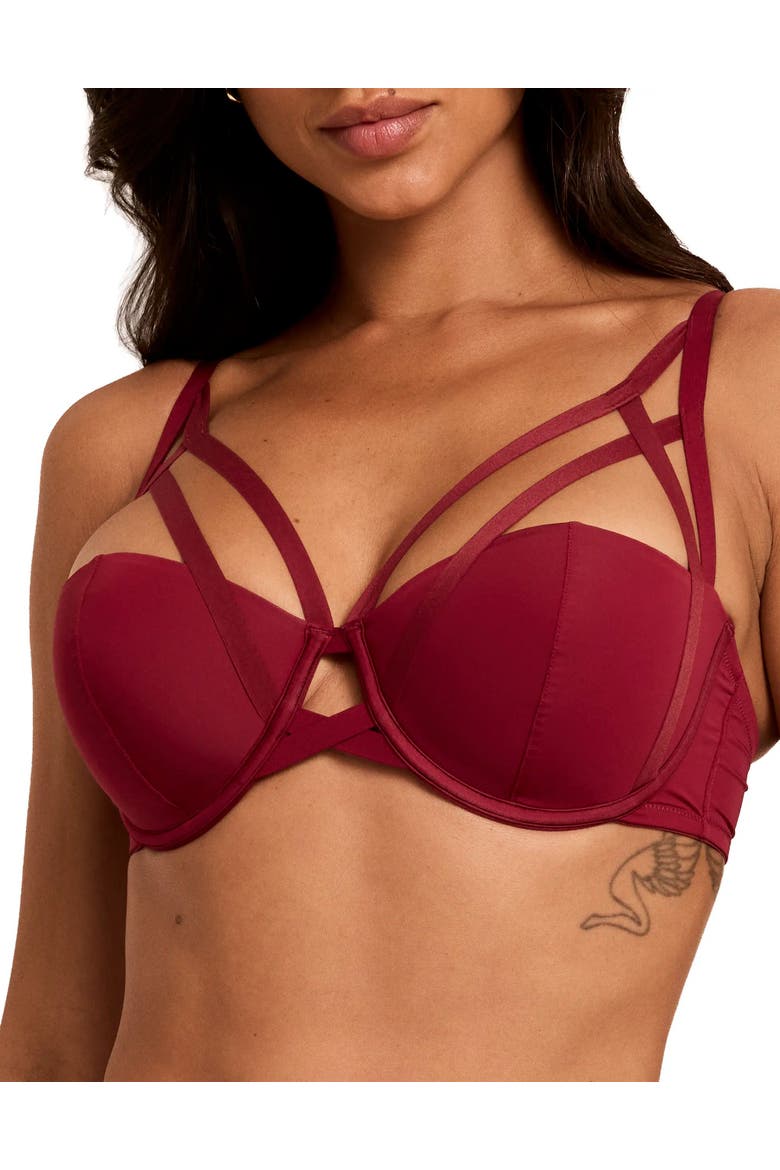 Chyance Contour Balconette Bra, Main, color, Dark red