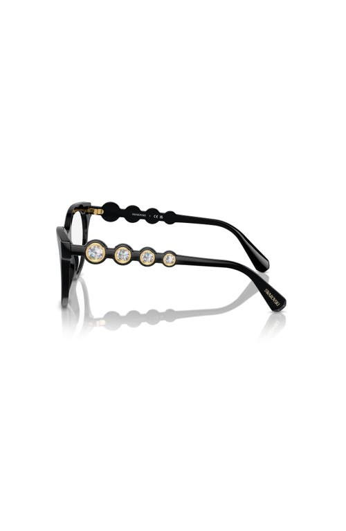 Swarovski 52mm Round Optical Glasses In Black