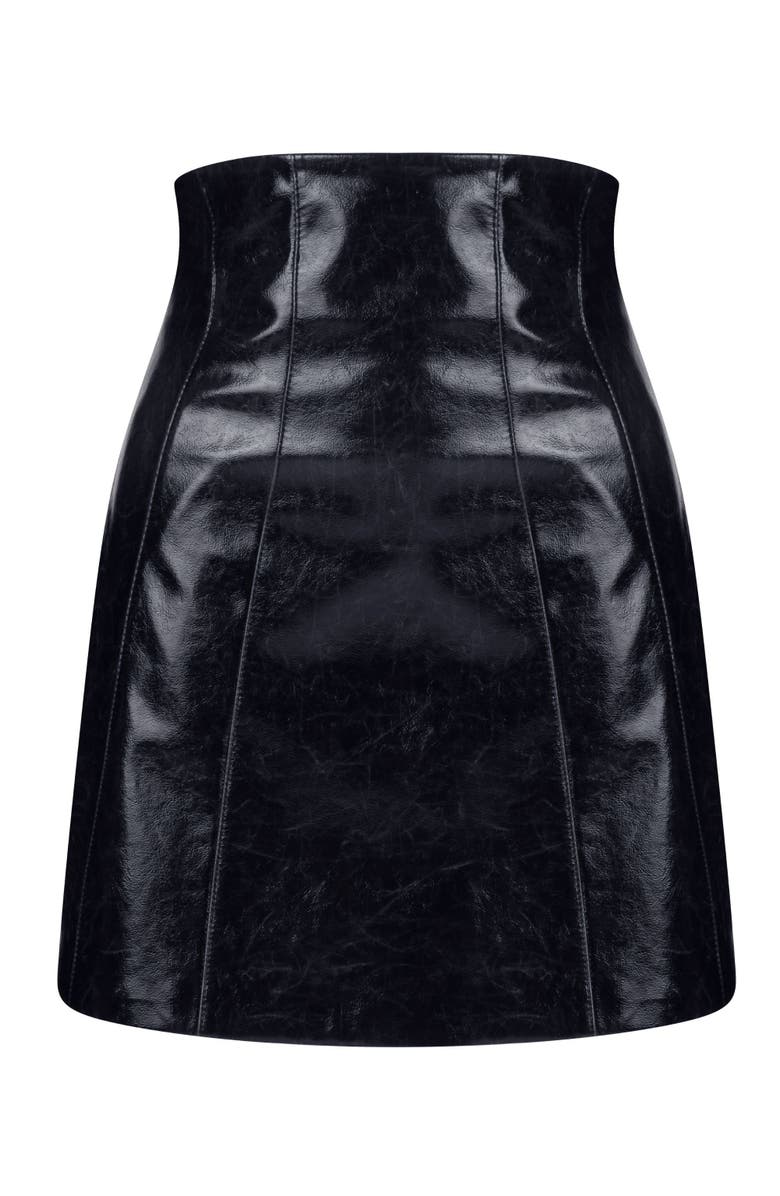 Nocturne High Waist Faux Leather Mini Skirt, Alternate, color, 
