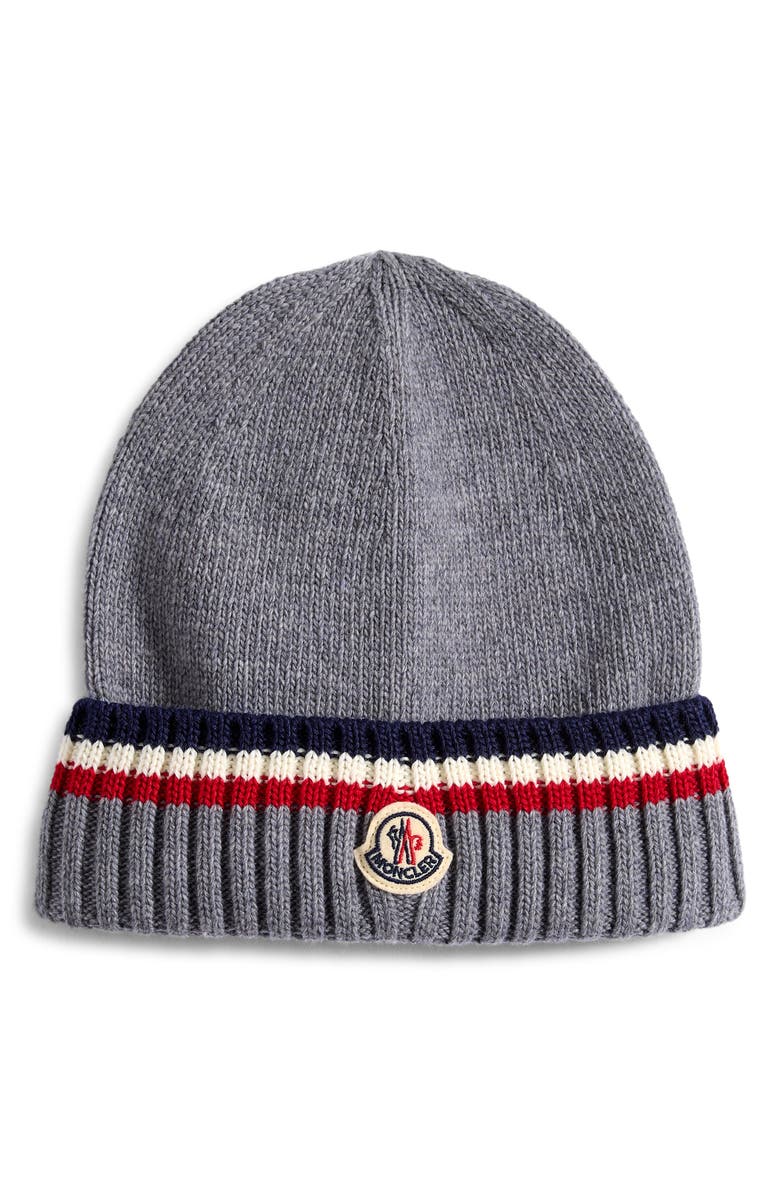 Moncler Kids' Wool & Cashmere Beanie, Main, color, Grey
