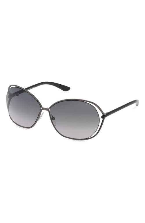Tom Ford Carla 66mm Oversized Round Metal Sunglasses