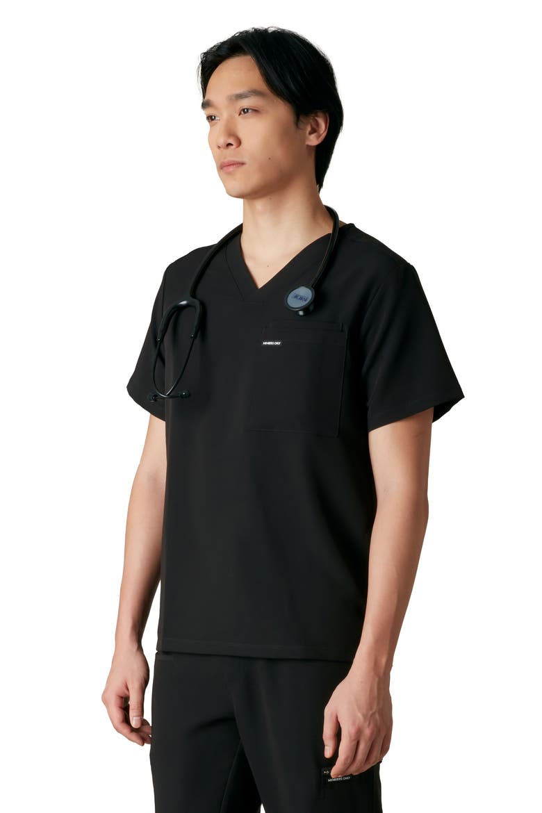 Brighton 3-Pocket Scrub Top, Alternate, color, Black