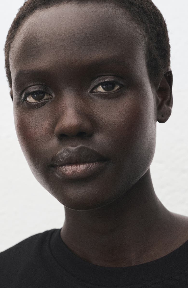 MANGO Cotton Bubble Hem Crop Top, Alternate, color, Black