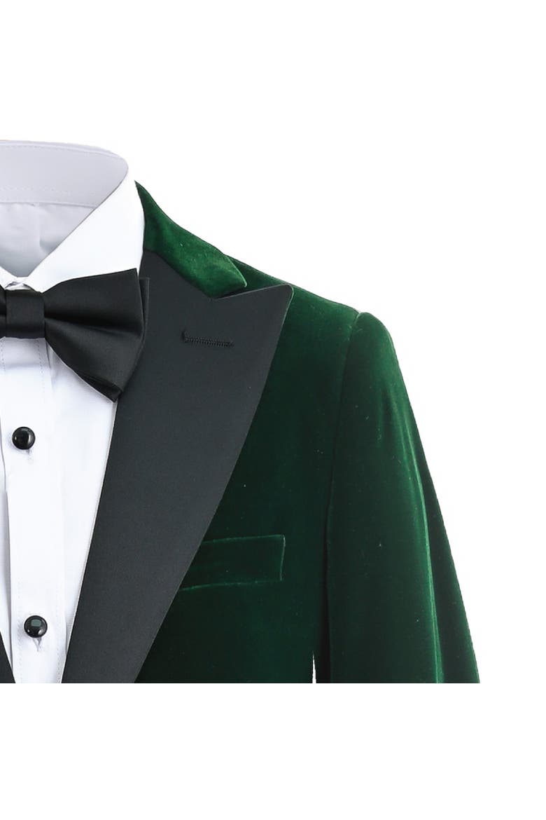 Velvet Suit with Peak Lapel, Alternate, color, Green