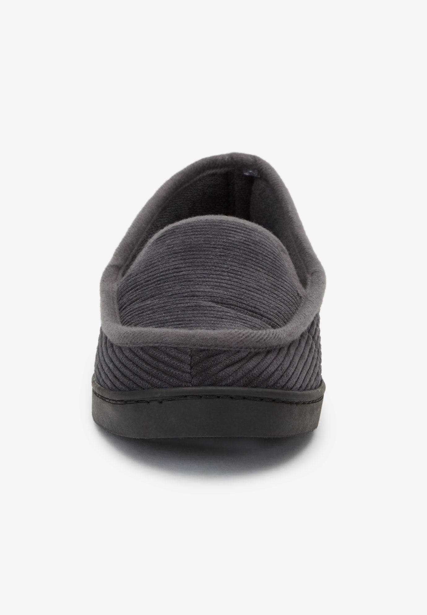 KingSize Cotton Corduroy Slippers, Alternate, color, Steel