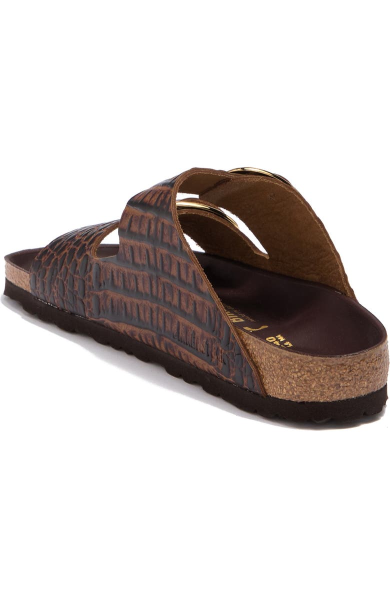 Birkenstock Arizona Croc-Embossed Leather Slide Sandal - Discontinued, Alternate, color,