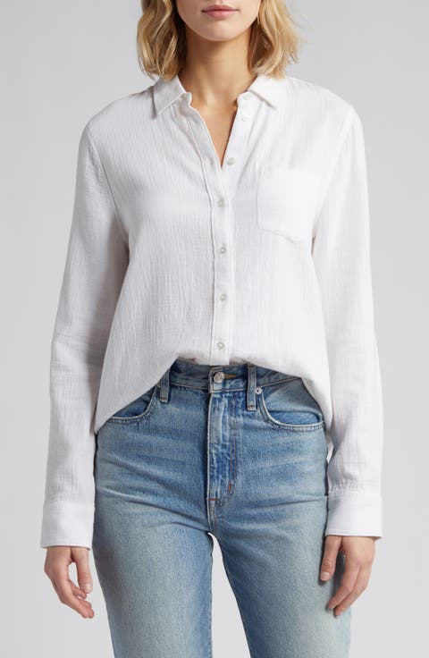 Casual Gauze Button-Up Shirt